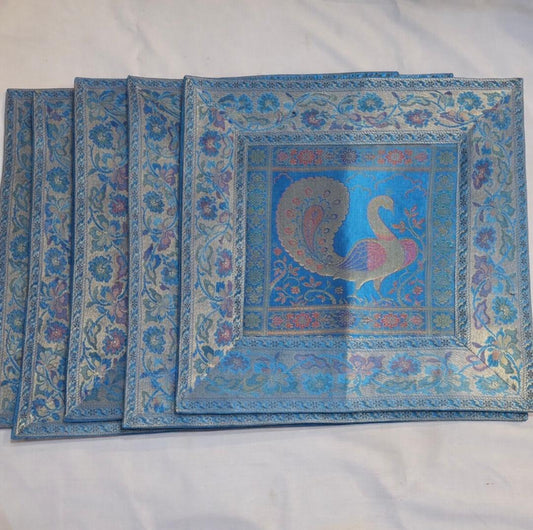 Handcrafted Peacock Form Cushion Covers (Set of 5)