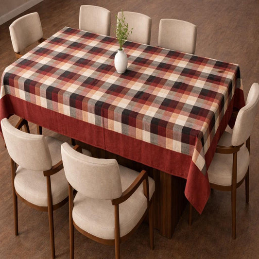 Classic 60 in. x 90 in. Checked Cotton Table Mat