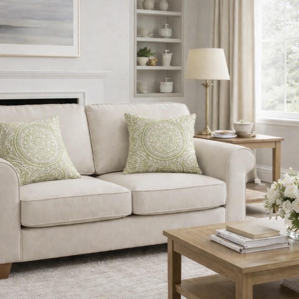 Elegant Light Green designed Cushion Covers (Set of 2)