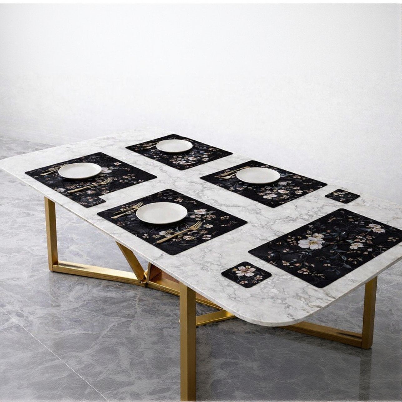 Dual Sided Flora Placemats and Coasters