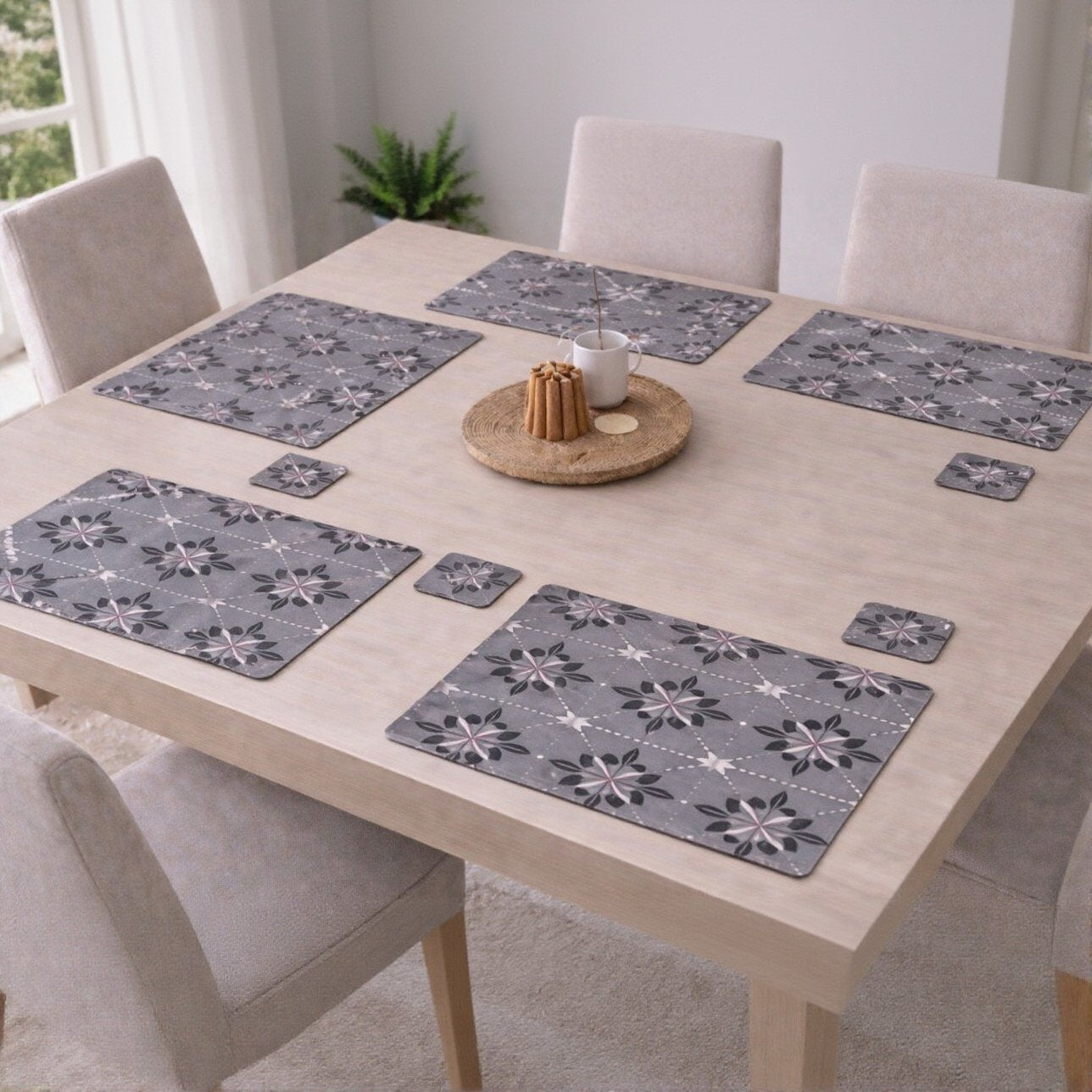 Dual Sided Flora Placemats and Coasters
