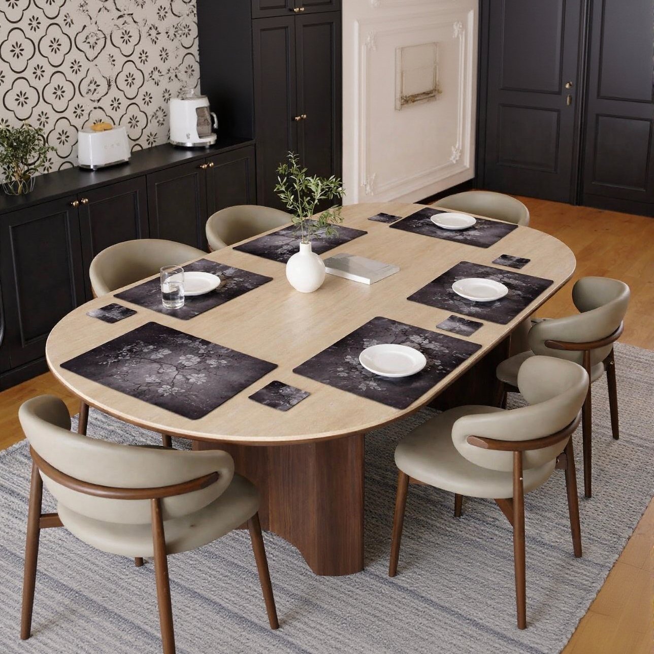 Dual Sided Flora Placemats and Coasters