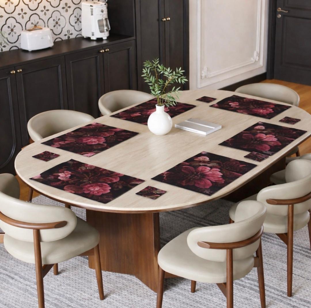 Dual Sided Flora Placemats and Coasters