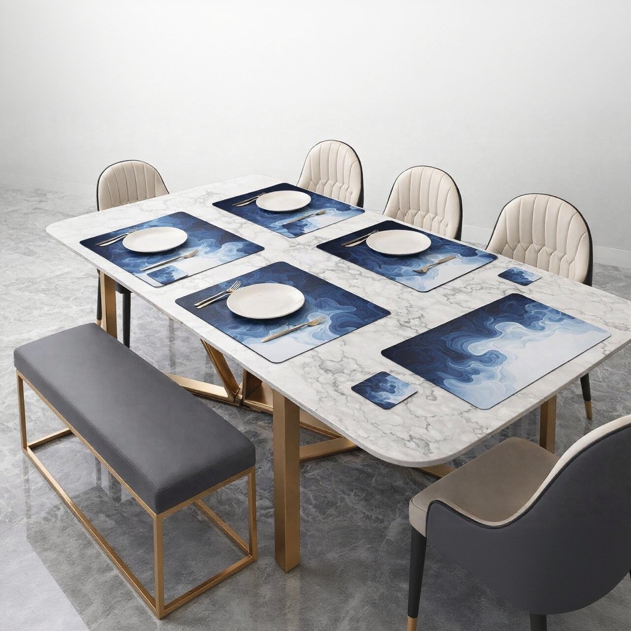 Dual Sided Flora Placemats and Coasters