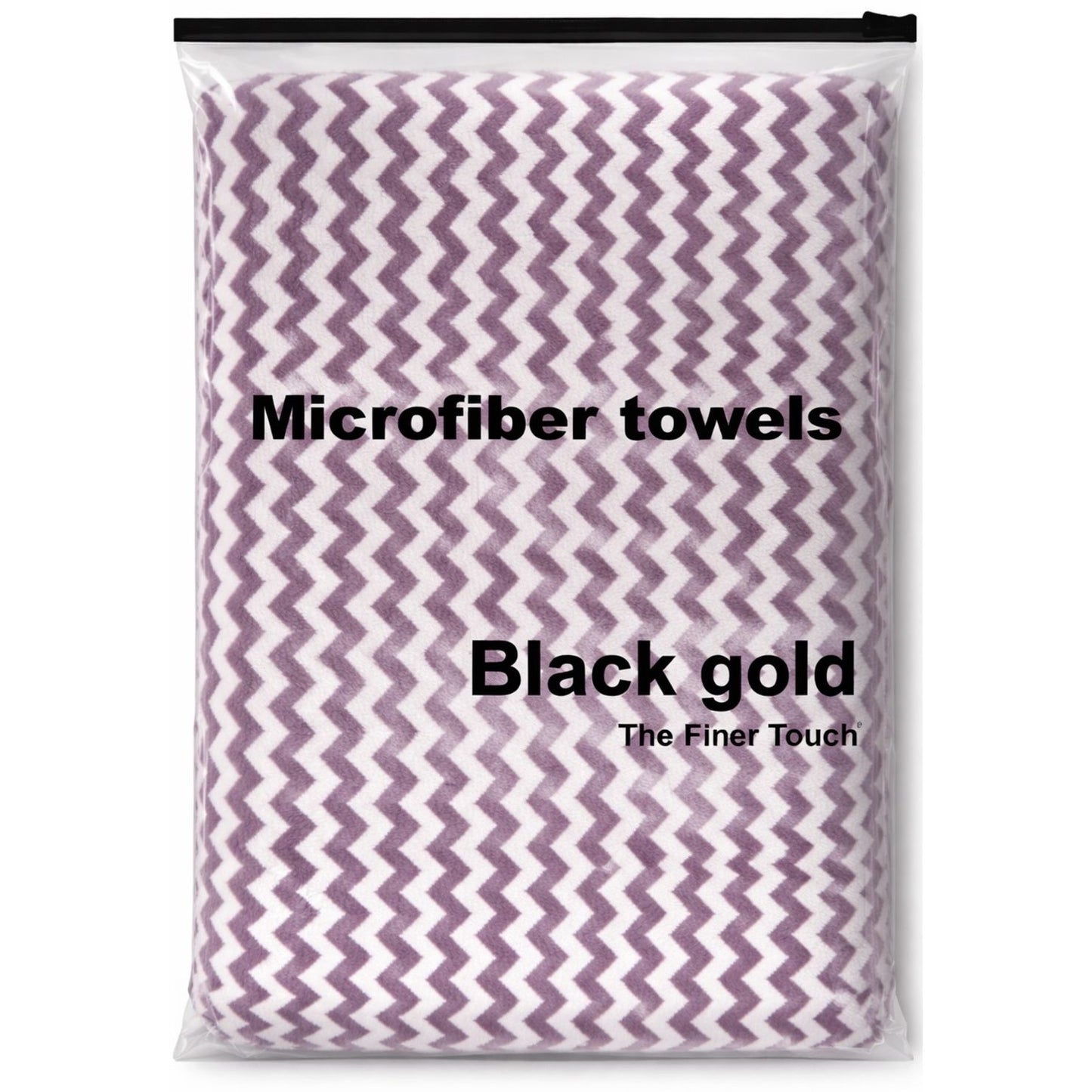 Black Gold Microfiber ZigZag Towel (BG-63)